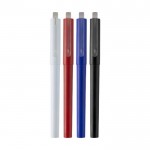 Gerecyclede plastic pen bedrukken met logo met zwarte inkt kleur wit tweede weergave meerdere kleuren