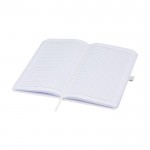Eco materialen en afval notitieboekje met harde kaft A5 kleur wit tweede weergave