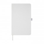 Eco materialen en afval notitieboekje met harde kaft A5 kleur wit tweede weergave voorkant