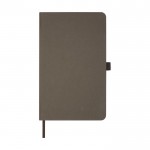 Eco materialen en afval notitieboekje met harde kaft A5 kleur bruin tweede weergave voorkant