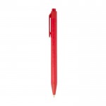Pen van gerecycled papier met matte afwerking kleur rood weergave zijkant