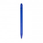 Pen van gerecycled papier met matte afwerking kleur blauw tweede weergave achterkant