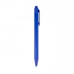 Pen van gerecycled papier met matte afwerking kleur blauw tweede weergave met zijkant