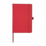 Gerecyclede notitieboekje bedrukken A5 kleur rood tweede weergave voorkant