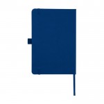 Gerecyclede notitieboekje bedrukken A5 kleur marineblauw tweede weergave achterkant
