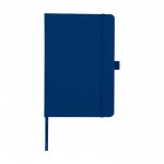 Gerecyclede notitieboekje bedrukken A5 kleur marineblauw tweede weergave voorkant