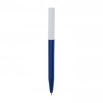 Gerecyclede plastic pen van verschillende kleuren met zwarte inkt kleur marineblauw