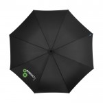 Paraplu met exclusief design 30 inch kleur zwart met opdruk