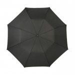 Opvouwbare 30 inch paraplu kleur zwart vooraanzicht