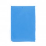 Wegwerpponcho van gerecycled plastic met capuchon onesize kleur koningsblauw tweede weergave voorkant