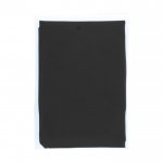 Wegwerpponcho van gerecycled plastic met capuchon onesize kleur zwart tweede weergave voorkant
