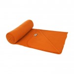 RPET fleece deken met logo bedrukt kleur oranje