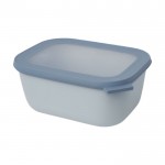 Extra grote rechthoekige lunchbox kleur lichtblauw
