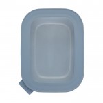 Extra grote rechthoekige lunchbox kleur lichtblauw tweede weergave voorkant