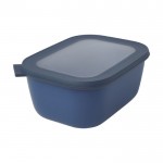 Extra grote rechthoekige lunchbox kleur marineblauw tweede weergave