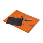 Ultralichte polyester en nylon sporthanddoek 200 g/m2 kleur oranje