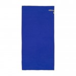 Ultralichte polyester en nylon sporthanddoek 200 g/m2 kleur koningsblauw tweede weergave voorkant