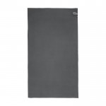 Sporthanddoek van gerecycled polyester, sneldrogend 200 g/m2 kleur grijs tweede weergave voorkant