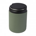 Roestvrijstalen thermoslunchbox met handvat 500 ml kleur miliair groen