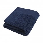 Dikke katoenen badhanddoek 550 g/m2 kleur marineblauw