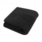 Dikke katoenen badhanddoek 550 g/m2 kleur zwart