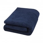 Zachte en dikke handdoek van 550 g/m2 katoen kleur marineblauw