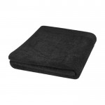 Grote katoenen handdoek 550 g/m2 kleur zwart