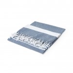 Grote gepersonaliseerde handdoek van katoen kleur marineblauw eerste weergave