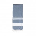 Grote gepersonaliseerde handdoek van katoen kleur marineblauw