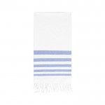 Tweekleurige omslag handdoek van katoen kleur marineblauw