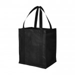 Non-woven boodschappentas met logo kleur zwart