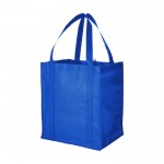 Non-woven boodschappentas met logo kleur koningsblauw