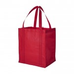 Non-woven boodschappentas met logo kleur rood
