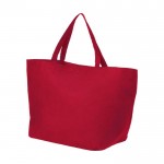 Mooie, non-woven tas met logo kleur rood gedetailleerde weergave 1