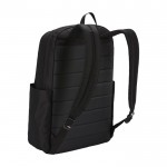 Gerecycled polyester laptoprugzak Case Logic® met 15,6 inch vakken kleur zwart tweede weergave achterkant