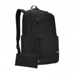 Gerecycled polyester laptoprugzak Case Logic® met 15,6 inch vakken kleur zwart tweede weergave