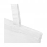 GRS gerecyclede katoenen tas met lange hengsels 140 g/m² kleur wit weergave detail 1