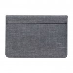 Laptophoes Herschel Spokane™ van gerecycled polyester, 15-16” kleur gemarmerd grijs tweede weergave achterkant