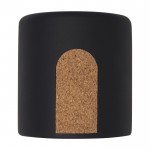 Bedrukte speakers van kalksteen en kurk kleur zwart tweede weergave voorkant
