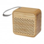 Bedrukte speakers van bamboe kleur hout gedetailleerde weergave 1