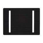Deze laptopstandaard met logo is opvouwbaar kleur zwart tweede weergave voorkant