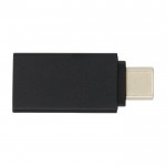 Bedrukte USB-C-adapter met 3.0 kleur zwart tweede weergave voorkant