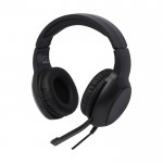 Premium geluid gaming koptelefoon met kabel en microfoon kleur zwart