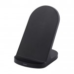 Gerecycled plastic draadloos oplaadstation voor mobiele telefoons kleur zwart tweede weergave