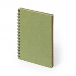 Bedrukt notitieboek van gerecycled karton kleur groen eerste weergave