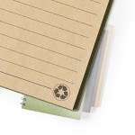 Bedrukt notitieboek van gerecycled karton kleur groen vierde weergave