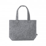 Rpet-vilten tas met logo kleur grijs