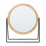 Draaibare staande spiegeltjes met logo kleur naturel tweede weergave voorkant
