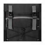 Waterdichte gerecyclede pc-rugzak met diverse vakken 15,6” kleur zwart weergave detail 1