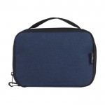 RPET-tas met karabijnhaak, voor elektronische gadgets kleur marineblauw tweede weergave achterkant